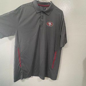 San Francisco 49ers Athletic Collar Shirt, Majestic Grey - XL